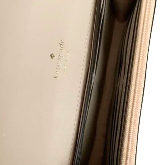 Kate Spade Gold Tone Glitter Glimmer Flap Wristlet Wallet NEW - Picture 8 of 9